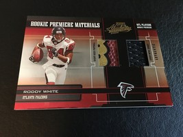 2005 Absolute Rookie Premiere Materials Roddy White Falcons Dual Ball Jersey - £2.39 GBP