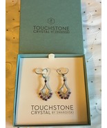 Touchstone Sterling Swarovski Crystal Amethyst Beaded Dangle Earrings  - €45,34 EUR