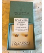 Touchstone Crystal Swarovski November Birthstone Topaz Stud Earrings 4075EF - €33,22 EUR