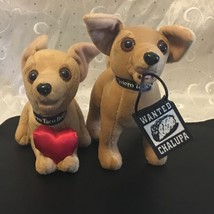 Taco Bell Talking Chihuahua Dog Wanted Chalupa &amp; Holding Heart Growls Lot Of (2) - $14.46