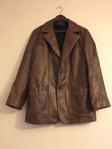 Vintage Men's 60's Reed Sportswear Leather Sport Coat Jacket Mod Retro Gangster  - £154.49 GBP