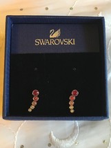 Swarovski Pink Crystal Harley Pierced dangle Earrings *NEW* RARE HTF - £79.20 GBP