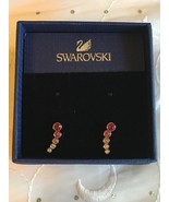 Swarovski Pink Crystal Harley Pierced dangle Earrings *NEW* RARE HTF - €85,25 EUR