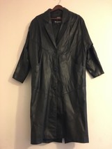 Wilsons Black Genuine Leather Thinsulate Dress Coat Small - £118.03 GBP