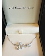 Fred Meyer Jewelers .925 Sterling Silver Crystal LOVE Pendant Necklace *... - $59.34 CAD