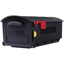 Gibraltar Mailboxes Patriot Classic Plastic Post Mount Black Mailbox - £70.91 GBP