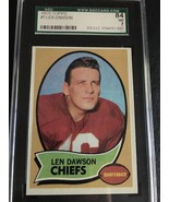 1970 TOPPS #1 LEN DAWSON FOOTBALL CARD KANSAS CITY CHIEFS SGC 84 NM 7 - $147.12 MXN