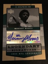 2004 NFL LEGENDS LEGENDARY SIGNATURES MERCURY MORRIS AUTO AUTOGRAPH DOLPHINS MT - £11.53 GBP