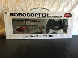 Robcopter GST Special Edition 3 Channel RC Helicopter Red Metal Body  - $46.95