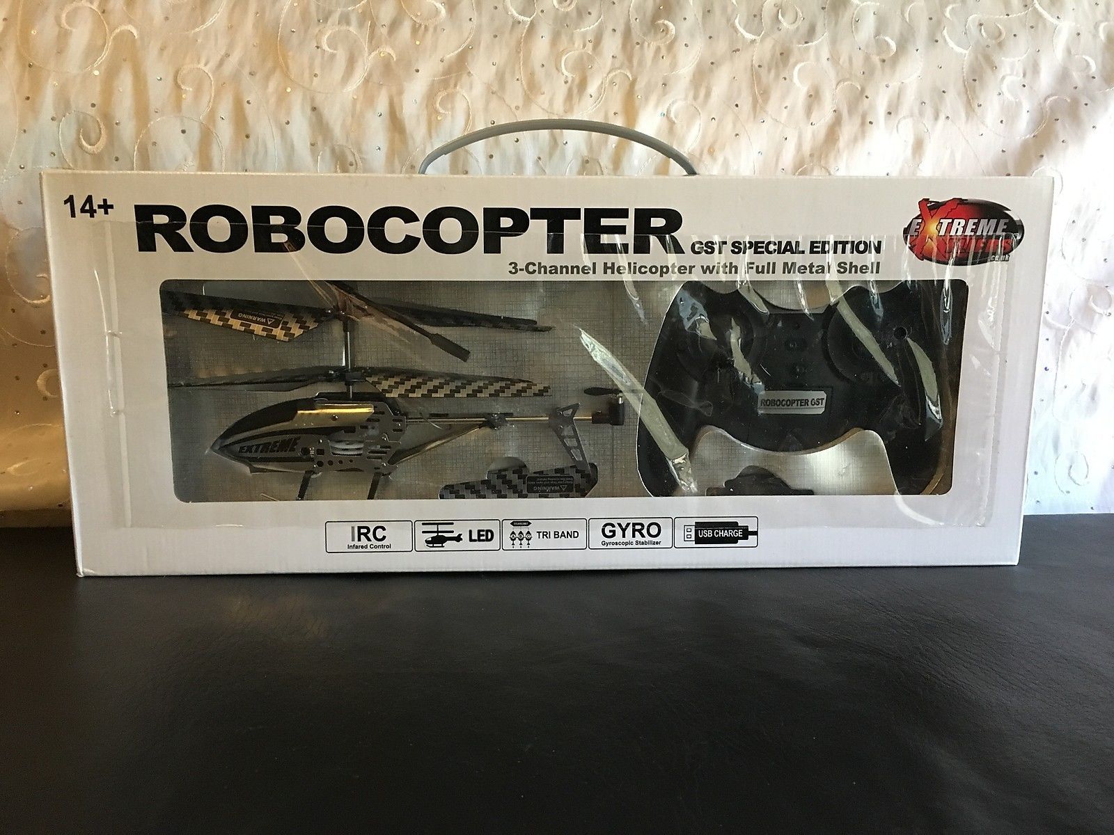 Robcopter GST Special Edition 3 Channel RC Helicopter Silver Metal Body - £37.99 GBP