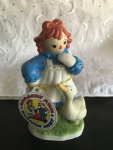 Flambro Porcelain Raggedy Ann And Duck Figurine 4503 D Nib With Hang Tag - $19.30