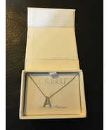 CRISLU Sterling Silver Platinum CZ Initials &quot;A&quot; Necklace &quot;NEW&quot; 16&quot; 75.00... - $59.34 CAD