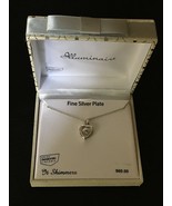 Heart Silver Plated Genuine Swarovski Crystal Pendant Necklace *NEW* Ret... - $43.50 CAD