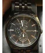 Claiborne Men’s Chronograph Watch Gunmetal Black Stainless Band # CLM1092 - €49,12 EUR