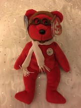 Ty B EAN Ie Babies Bearon Red Bear Midwest Airlines Rare 2003 100TH Anniversary - £9.86 GBP