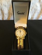 Speidel Watches Men's 60331632 Classic Goldtone Analog Watch Stretch Band New - £17.05 GBP