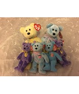 LOT OF( 6) TY EASTER BEANIE BABIES BEARS EGGS 2005 EGGS II EGGS III CANDLES - £11.55 GBP