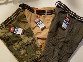 Wrangler Boys Cargo Shorts W/Belt Size 10H NWT Tan  - £17.57 GBP