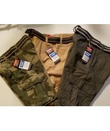 Wrangler Boys Cargo Shorts W/Belt Size 10H NWT Tan  - £17.52 GBP