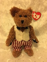 TY BEANIE BABIES BEAR 8.5&quot;  REVERE STARS AND STRIPES FOREVER BEAR NEW WI... - £6.96 GBP