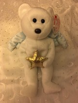 TY BEANIE BABIES STAR ANGEL BEAR GOLD STAR 8.5&quot;  NEW WITH TAG - $7.80