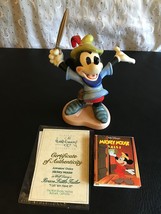 Disney WDCC Brave Little Tailor &amp; Book Mickey Mouse 1993 Members Only  w/ COA - £39.12 GBP