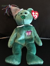 TY BEANIE BABY MAY THE BIRTHDAY BEAR W/HAT MINT WITH MINT TAGS RETIRED NEW - $8.75