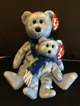 Ty Holiday Teddy Bears 1999 Lot Of (2) B EAN Ie Babies Nwt - £9.27 GBP