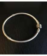 GENUINE PANDORA .925 SILVER BARREL CLASP BRACELET 7.9&quot; 20cm NEW #590702H... - £53.32 GBP