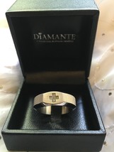 Genuine Diamond Diamante Stainless Steel Cross Men’s Ring Size 10 - $50.53 CAD