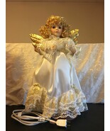 1995 Telco Motionette Animated Porcelain Christmas Angel Figure 21”  - $2,262.52 MXN