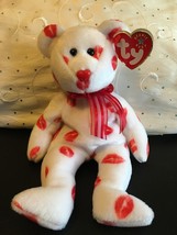 Ty B EAN Ie Babies Smooch Bear 8.5" New With Tag Retired Mint - £6.13 GBP