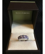 .925 Sterling Silver Tanzanite White Topaz Accents Ring Ross Simons SZ 7 - £140.85 GBP