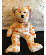 TY BEANIE BABIES ALANI BEAR OF MONTH ORANGE SPOTS NEW WITH TAG RETIRED MINT - £6.23 GBP