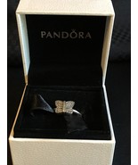 Pandora .925 Sterling Silver Sparkling Pave Butterfly Ring 190938CZ SZ 9 - $1,187.37 MXN