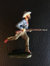 Elastolin German Vintage Compostion Western Cowboy Running With Rifle Indian - £23.76 GBP