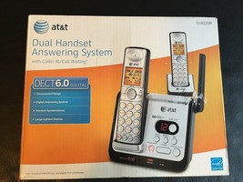 At&T Dual Handset Digital Answering System Dect 6.0 Caller Id Cordless CL8209 - £44.58 GBP