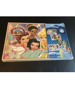 DISNEY PRINCESS TINKERBELL MINNIE MOUSE 4 WOOD PUZZLES &amp; STORAGE TRAY NEW - £23.94 GBP