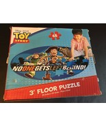 DISNEY PIXAR TOY STORY NO ONE GETS LEFT BEHIND 3&#39; FLOOR PUZZLE BUZZ WOOD... - £12.95 GBP