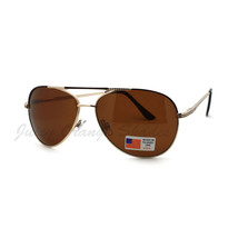 Polarized Lens Pilot Sunglasses Unisex Fashion Spring Hinge - £10.13 GBP