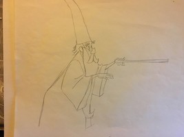 Disney The Sword In The Stone Animation Production Drawing Wizard Merlin 1963 - $1,150.00