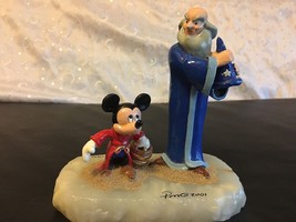 Disney Ron Lee Mickey Sorcerer’s Apprentice Yensid Figurine 2001 LE Signed  - £478.47 GBP