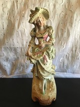 Vintage Porcelain Bisque Victorian Woman Figurine by Fern of Japan - £20.49 GBP