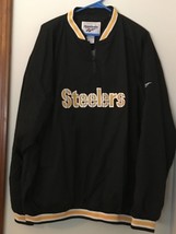 Brand New Reebok Pittsburgh Steelers 1/4 Zip Pullover Windbreaker Men&#39;s Xl Nfl - £34.07 GBP