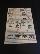 Tom Glavine 199th Win Braves GU Dugout Signed Auto Lineup Card Marlins 7-25-00 - £872.71 GBP