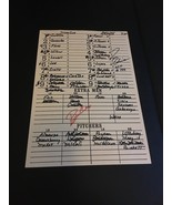 Tom Glavine 199th Win Braves GU Dugout Signed Auto Lineup Card Marlins 7... - €933,98 EUR