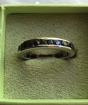 Ross Simons 1.30 ct. t.w. Sapphire Eternity Band in Sterling Silver Size 8 - £59.91 GBP