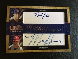 2007 Usa Baseball Today And Tomorrow David Price Matt Harvey Auto Autograph /150 - £83.12 GBP