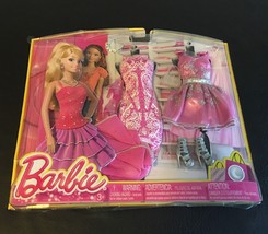 Barbie Doll Night Fashion 2 Outfit Clothing Set Pink Fabulous Fashionista Shoes - £19.29 GBP