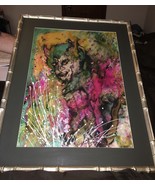 VINTAGE 1980&#39;S ORIGINAL WATERCOLOR PAINTING OF THE DEVIL BY MOLLY ADAMS - $7,208.59 MXN